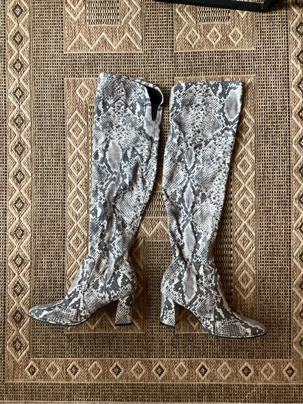 MARC FISHER Snakeskin Over the Knee Boots Size 10
